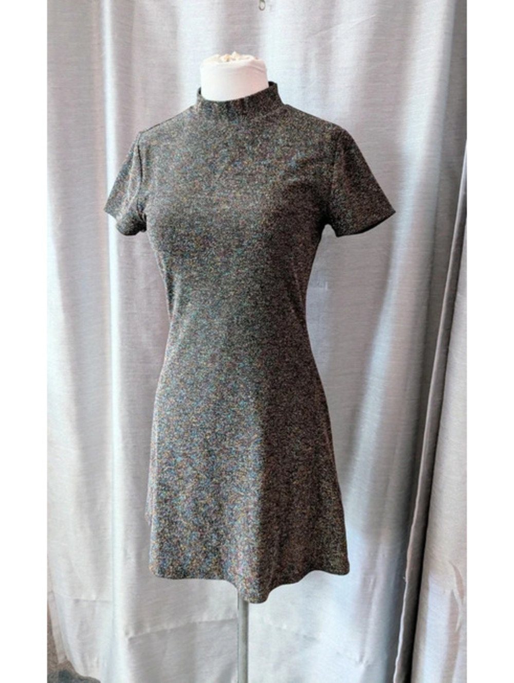 SOLD Rainbow Sparkle Stretch Dress S